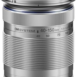 OM SYSTEM M.Zuiko Digital ED 40-150mm f/4-5.6 R Lens for Micro Four Thirds, Silver