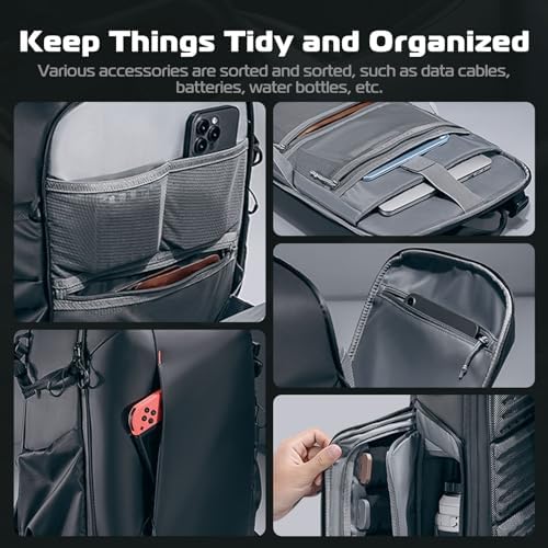 ULANZI Camera Backpack Professional Bag, Water-Resistant Photography Camera Case Anti Theft Travel for Photographers DSLR Mirrorless Camera Lens Tripod Holder 16" Laptop Black 22L - Image 4