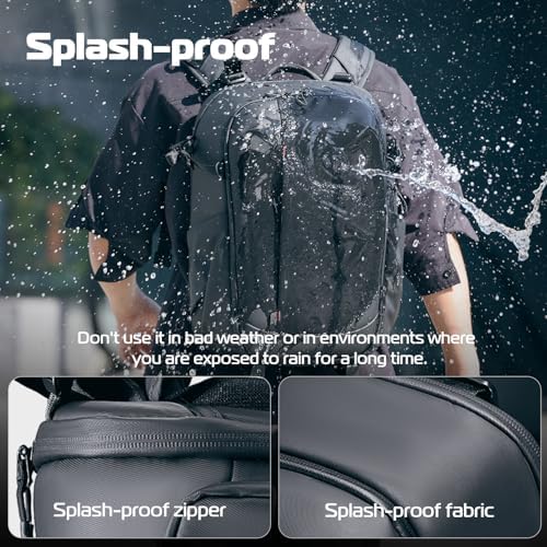 ULANZI Camera Backpack Professional Bag, Water-Resistant Photography Camera Case Anti Theft Travel for Photographers DSLR Mirrorless Camera Lens Tripod Holder 16" Laptop Black 22L - Image 5